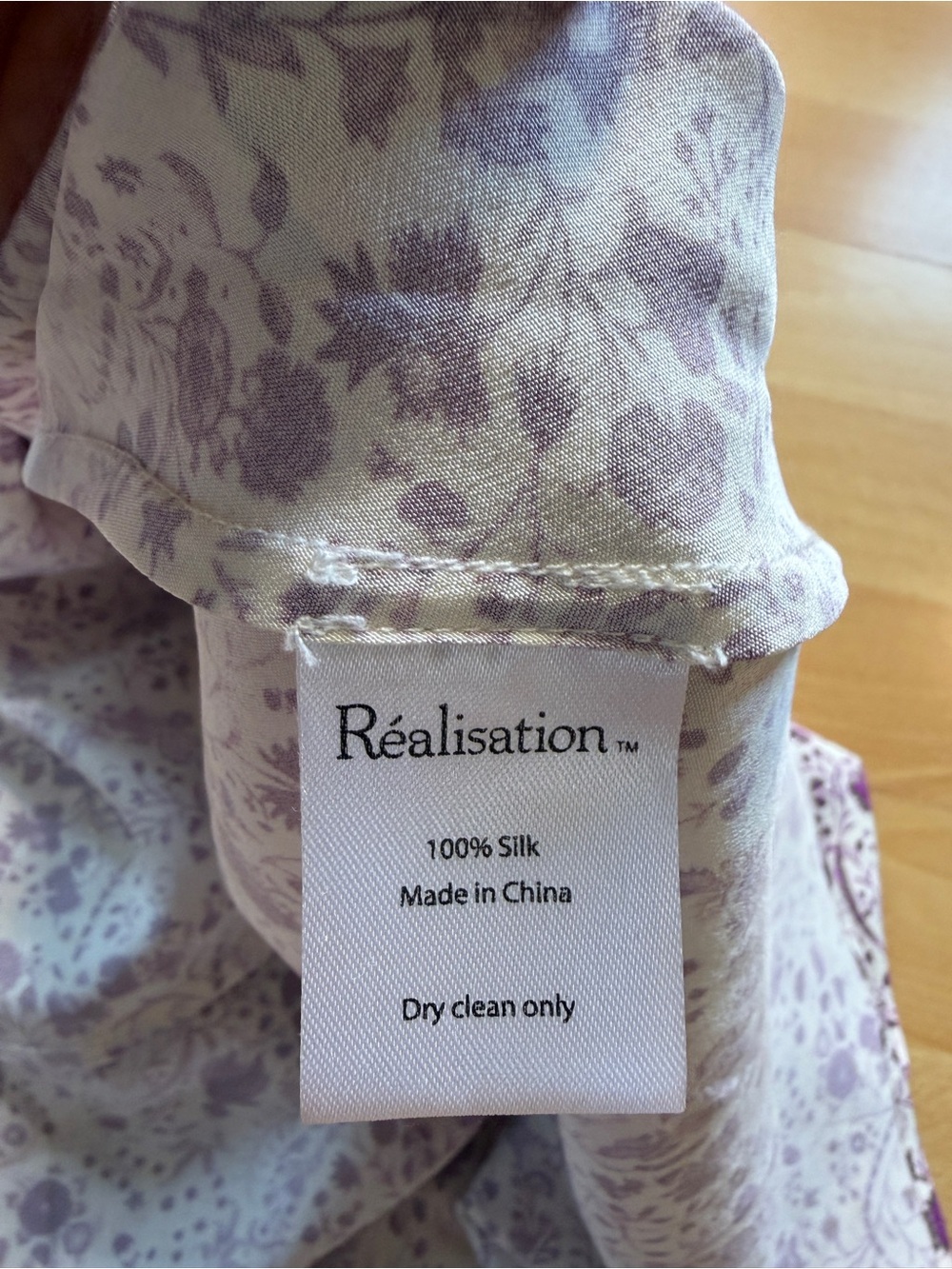 Réalisation Par The Alba Silk Babydoll Slip Dress in Mystic Purple & White XXL - Picture 11 of 16